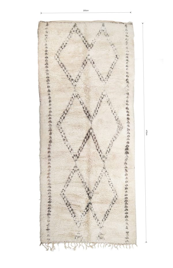 Vintage Beni Ouarain Rug 470 x 200